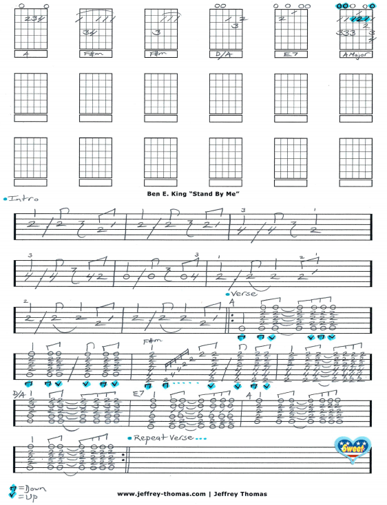 Free Guitar Tab for Stand By Me
