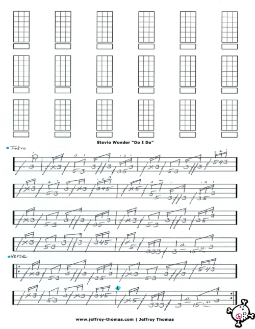 Stevie Wonder Do I Do Free Bass Tab by Jeffrey Thomas