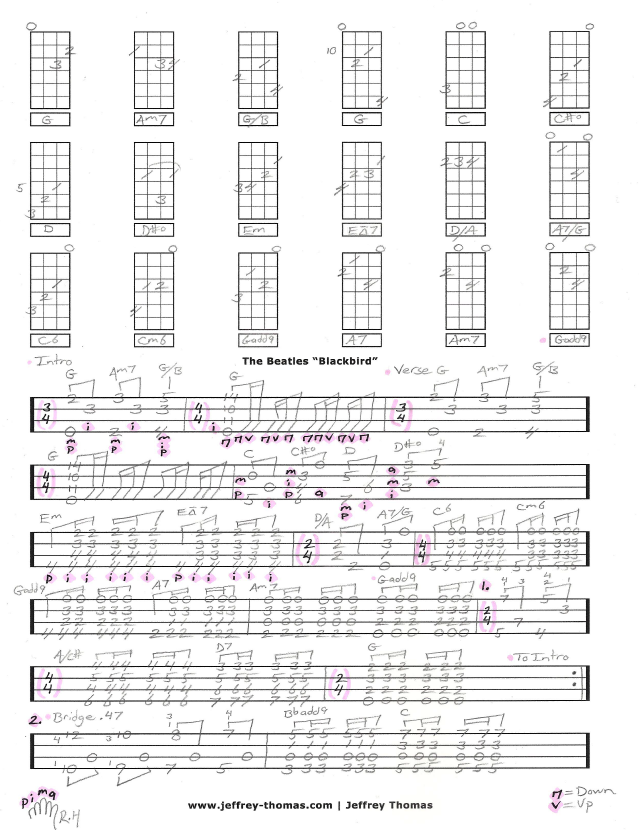 blackbird fingerstyle tab