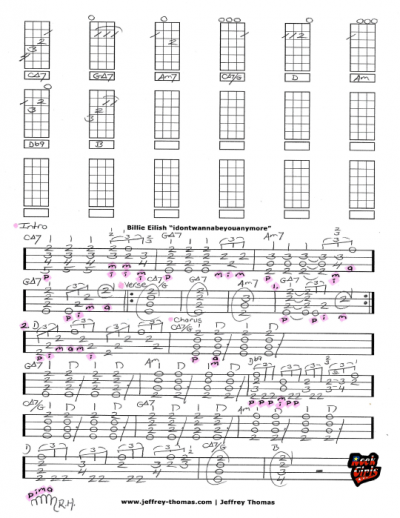 ukulele tab notes