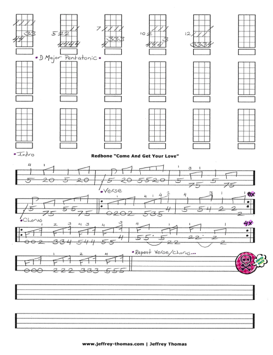 Come And Get Your Love Guitar Tab & Guitar Chords with Guitar