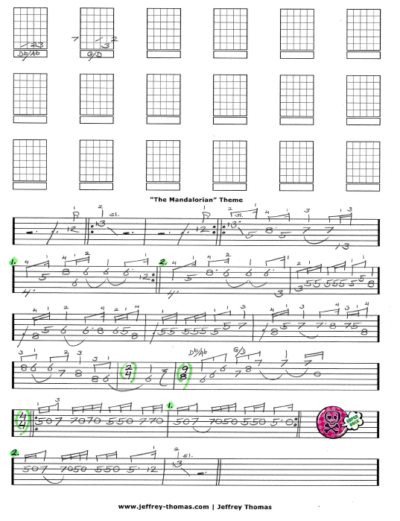 The Mandalorian Free Guitar Tab by Jeffrey Thomas