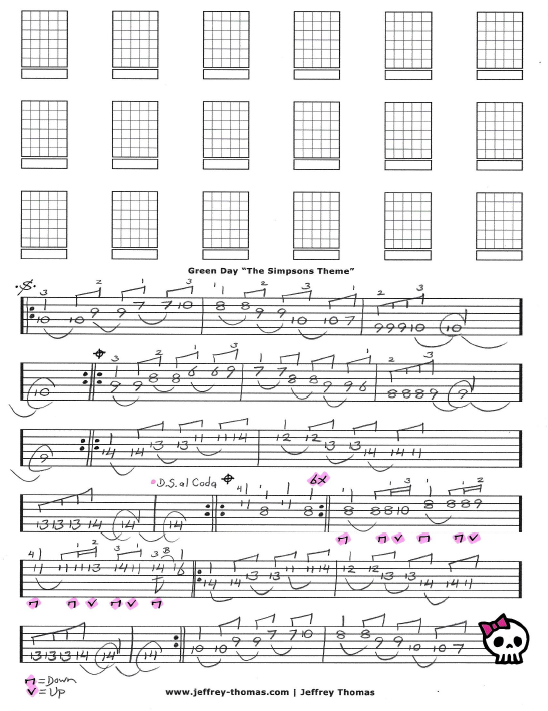 Green Day Longview Free Bass Tab by Jeffrey Thomas